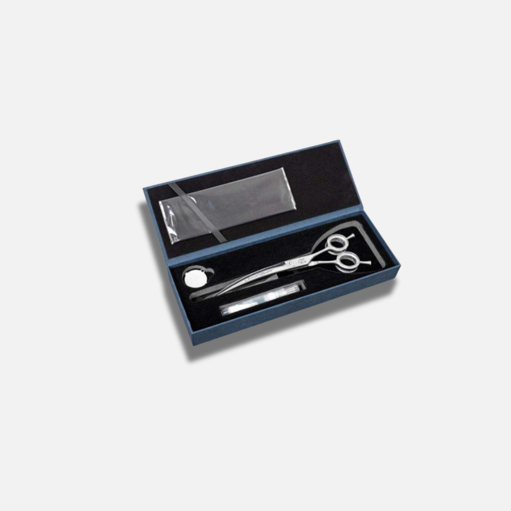8-Inch Curved Pet Grooming Scissors - Precision Styling Tools
